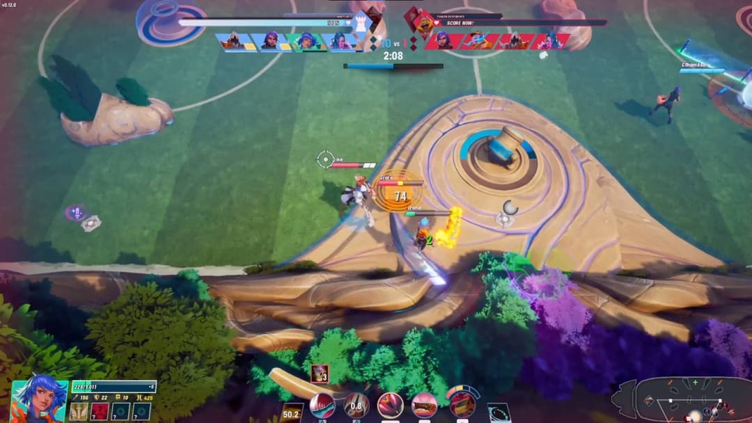 Knock out three opponents in a row in Sparkball!