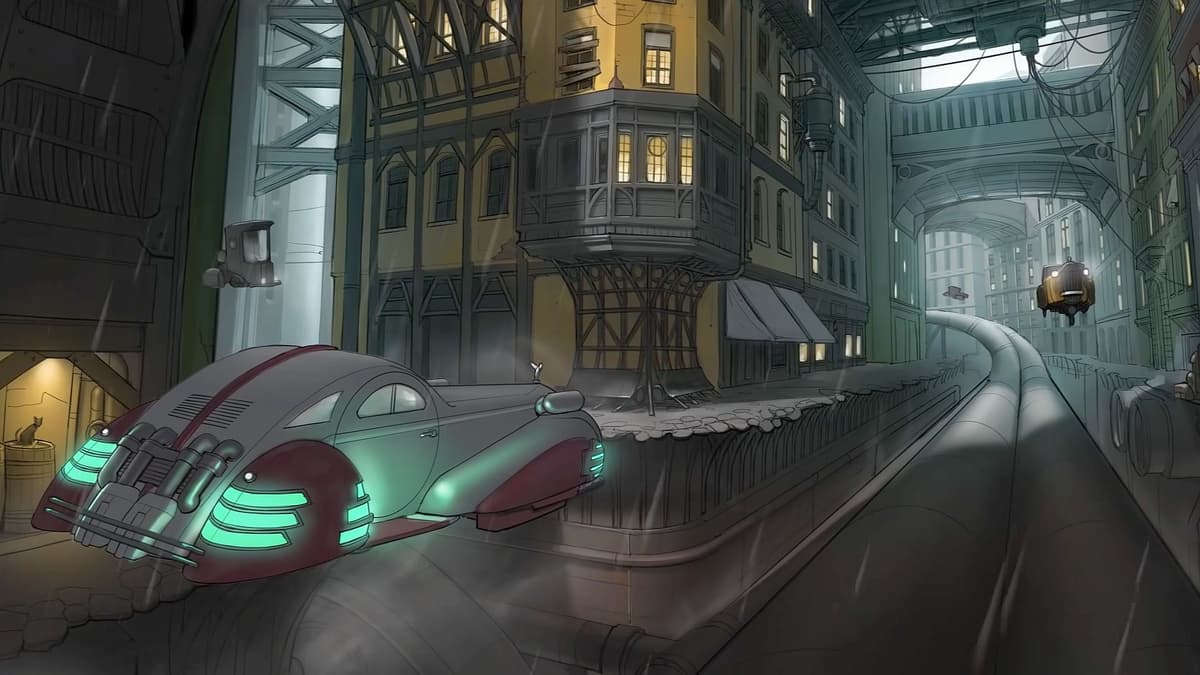 Photoshop art from Aether & Iron into a real-life image!